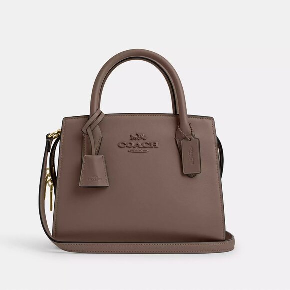 NWT COACH Andrea Carryall Bag - Smooth Leather/Gold/Dark Stone - CP081 $428 - Picture 11 of 11